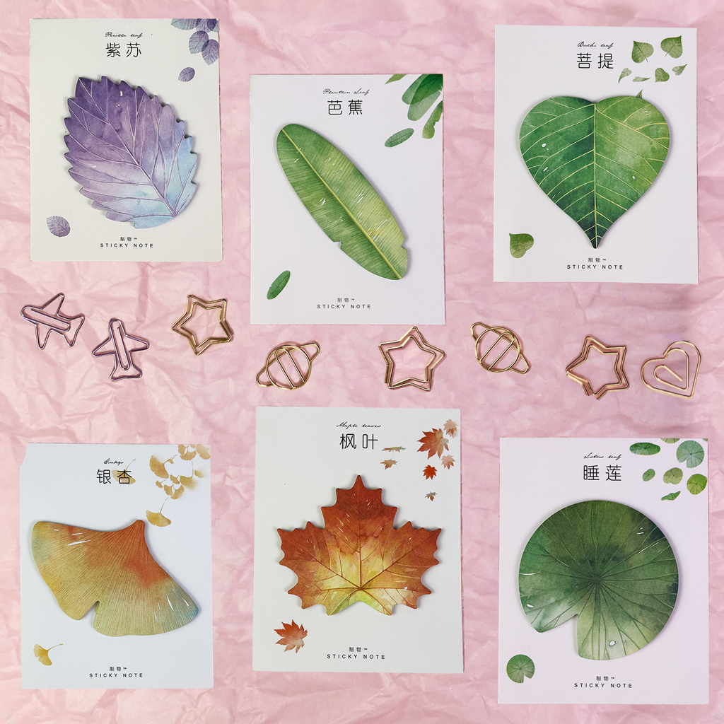 Botanical Leaf Sticky Notes 🍃✨
